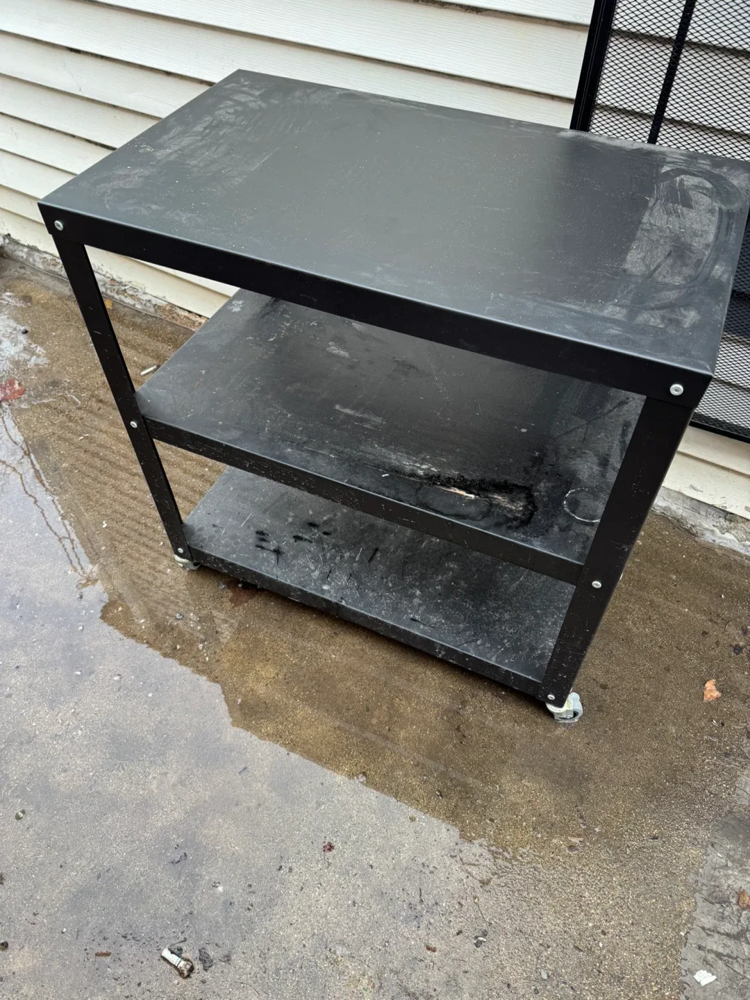 Black Rolling Utility Cart - 32"x33"