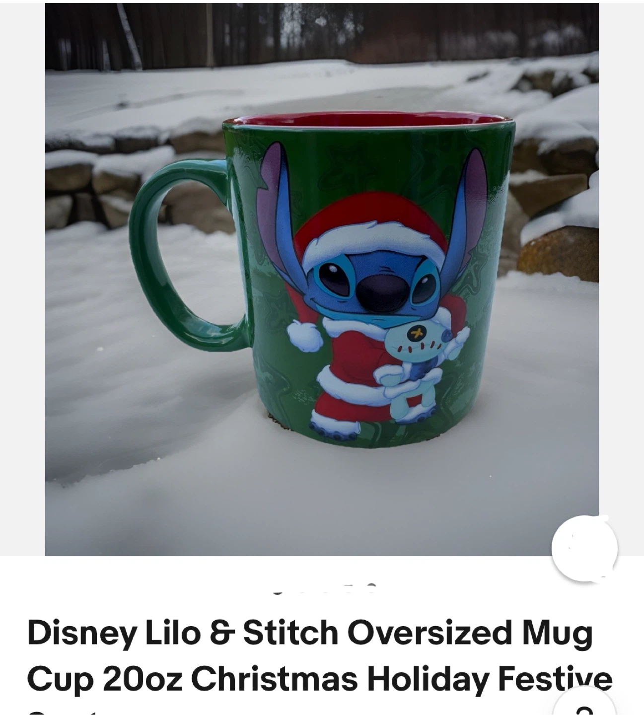 Disney Lilo & Stitch Christmas  Mug 20oz - photo 2