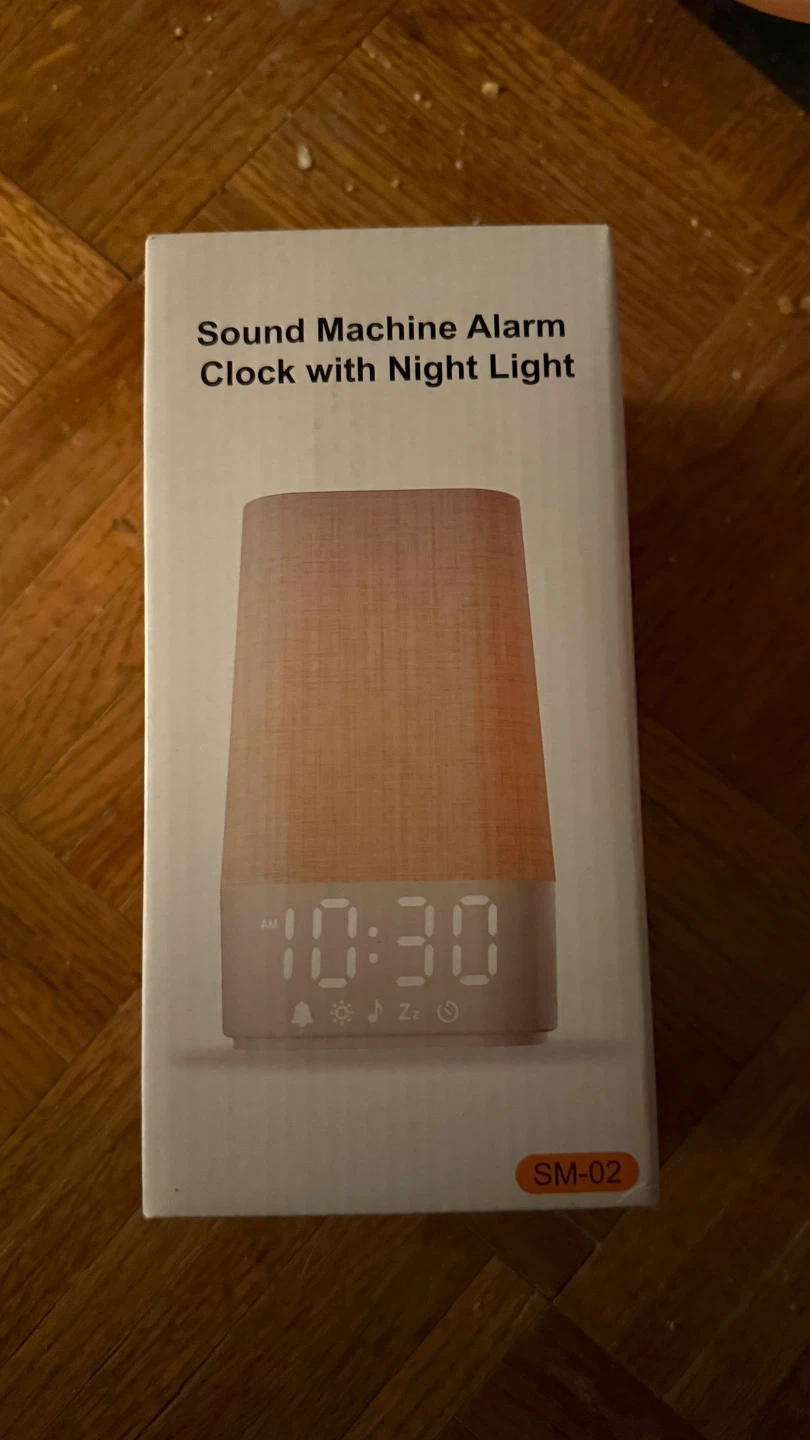 Sound Machine Alarm Clock with Night Light - New