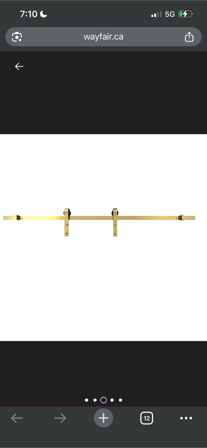 New Brushed Gold Barn Door Hardware Kit - photo 5