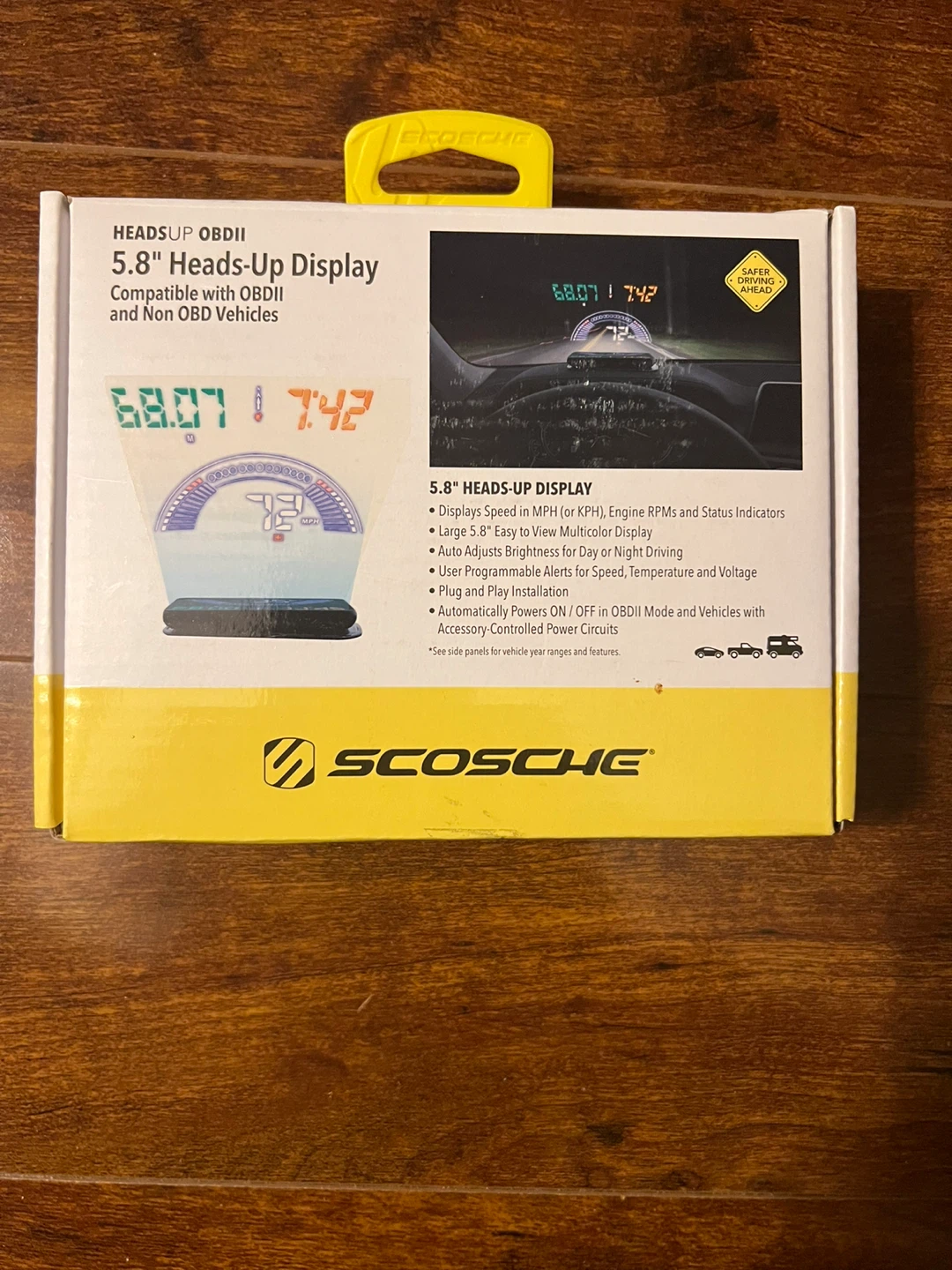 Scosche HUD580GC 5.8" Heads-Up OBDII Display - New