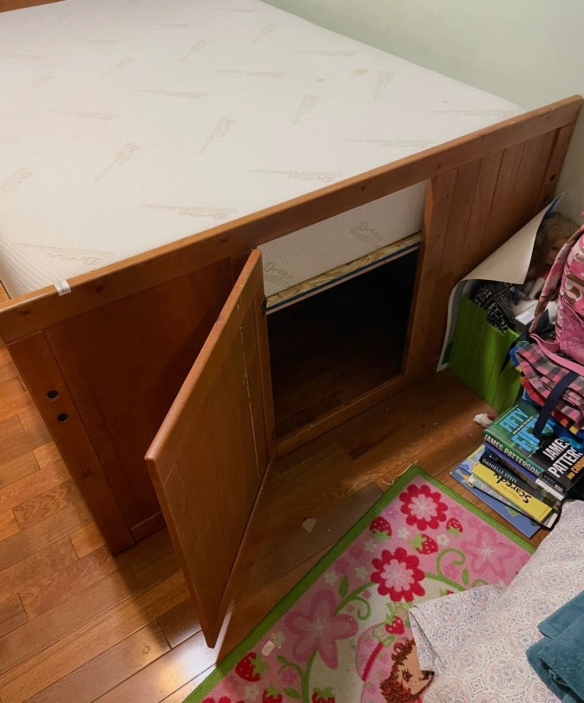 Wooden Storage Bed with Mattress - photo 4