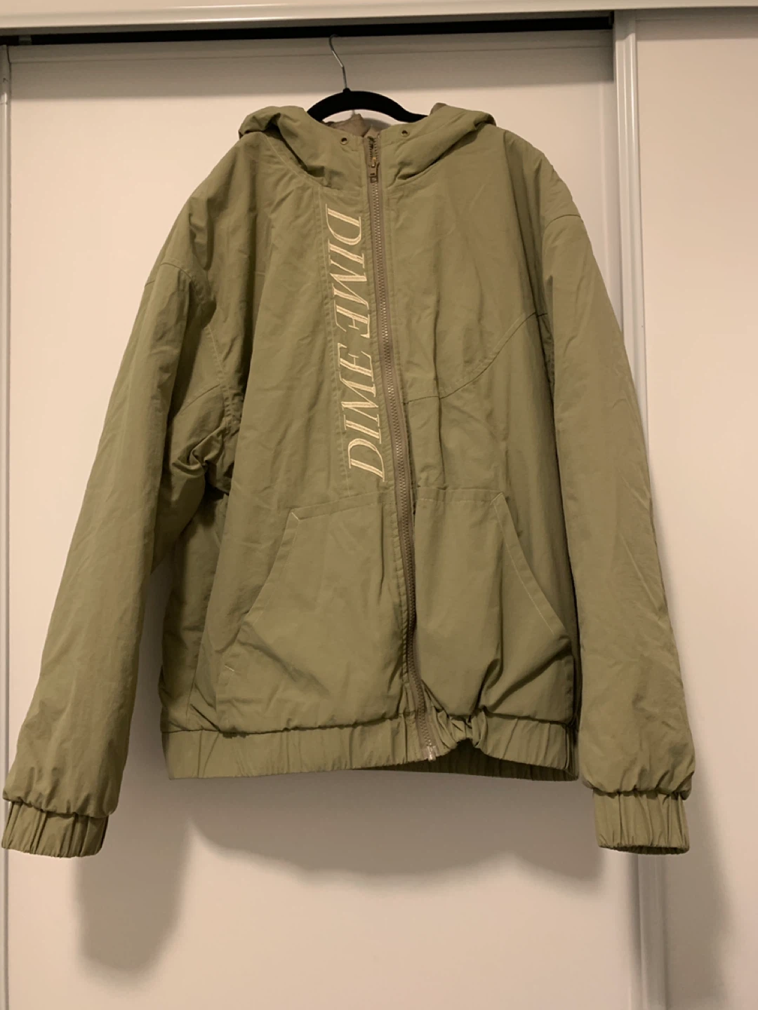 Dime Light Olive Jacket, Size L