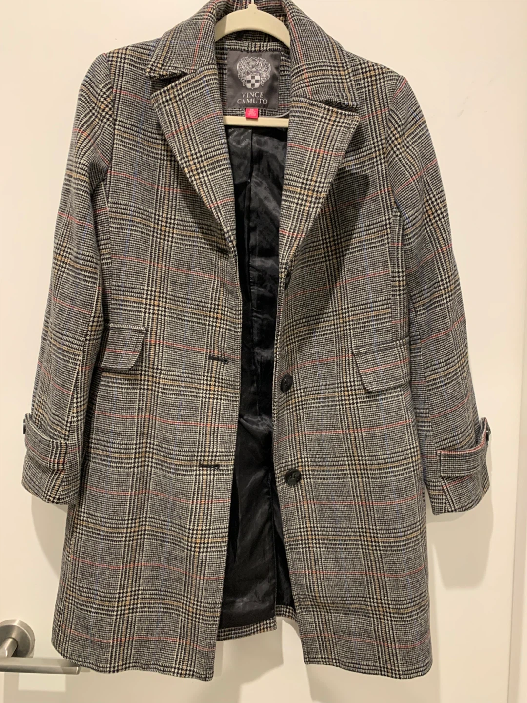 Vince Camuto Plaid Coat - Size PS