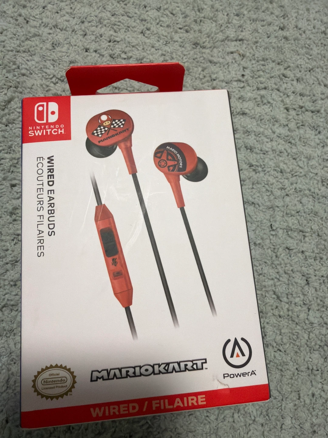 New PowerA Mario Kart Wired Earbuds for Nintendo Switch