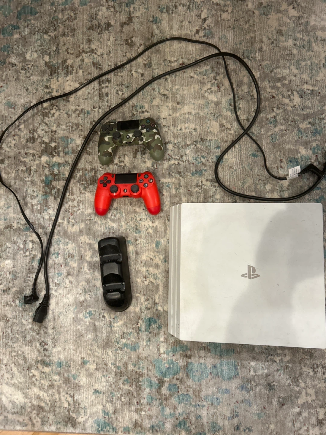 White PlayStation 4 Pro Console with 2 Controllers and charger - photo 2