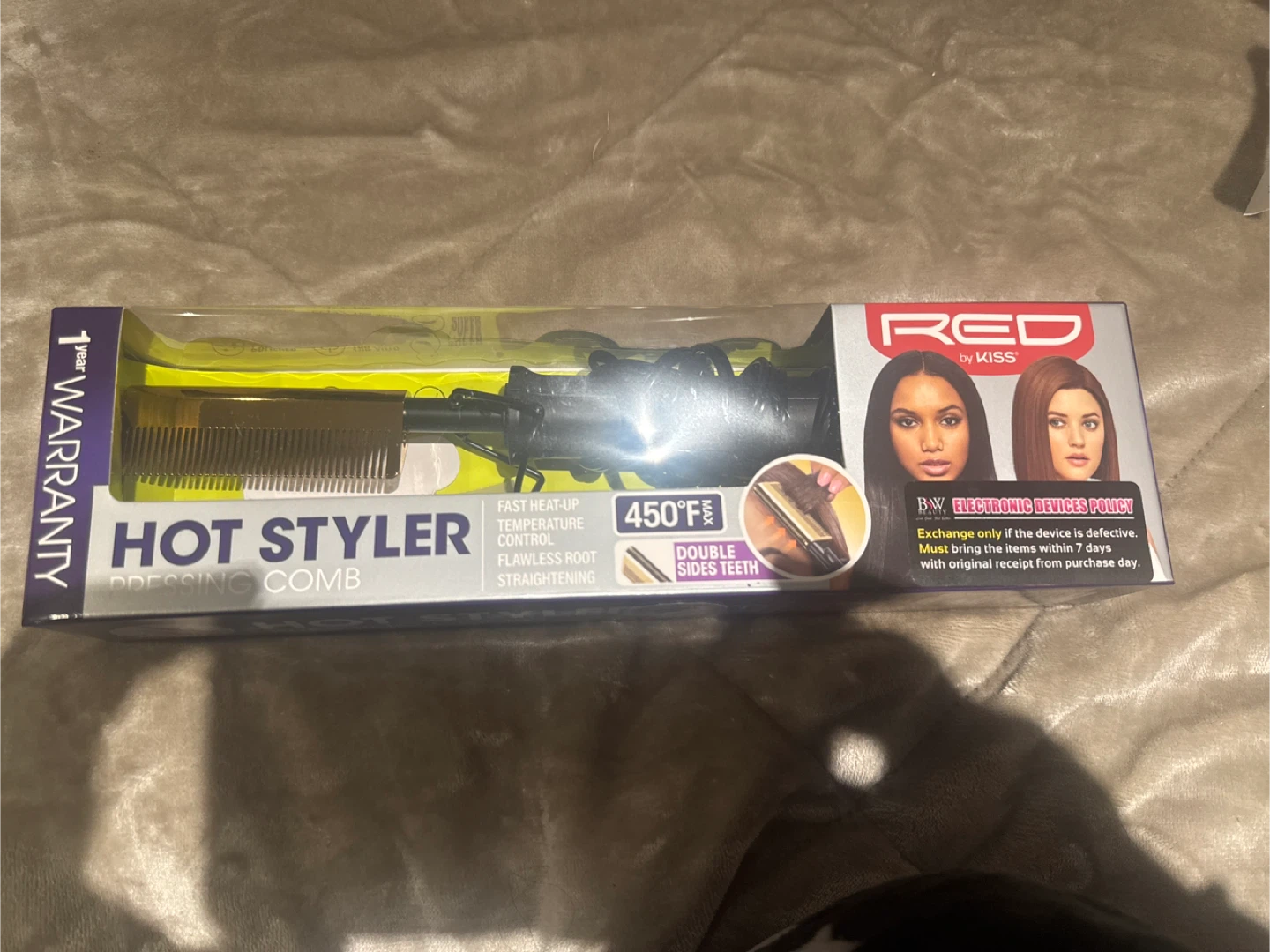 RED by KISS Hot Styler Pressing Comb - NEW