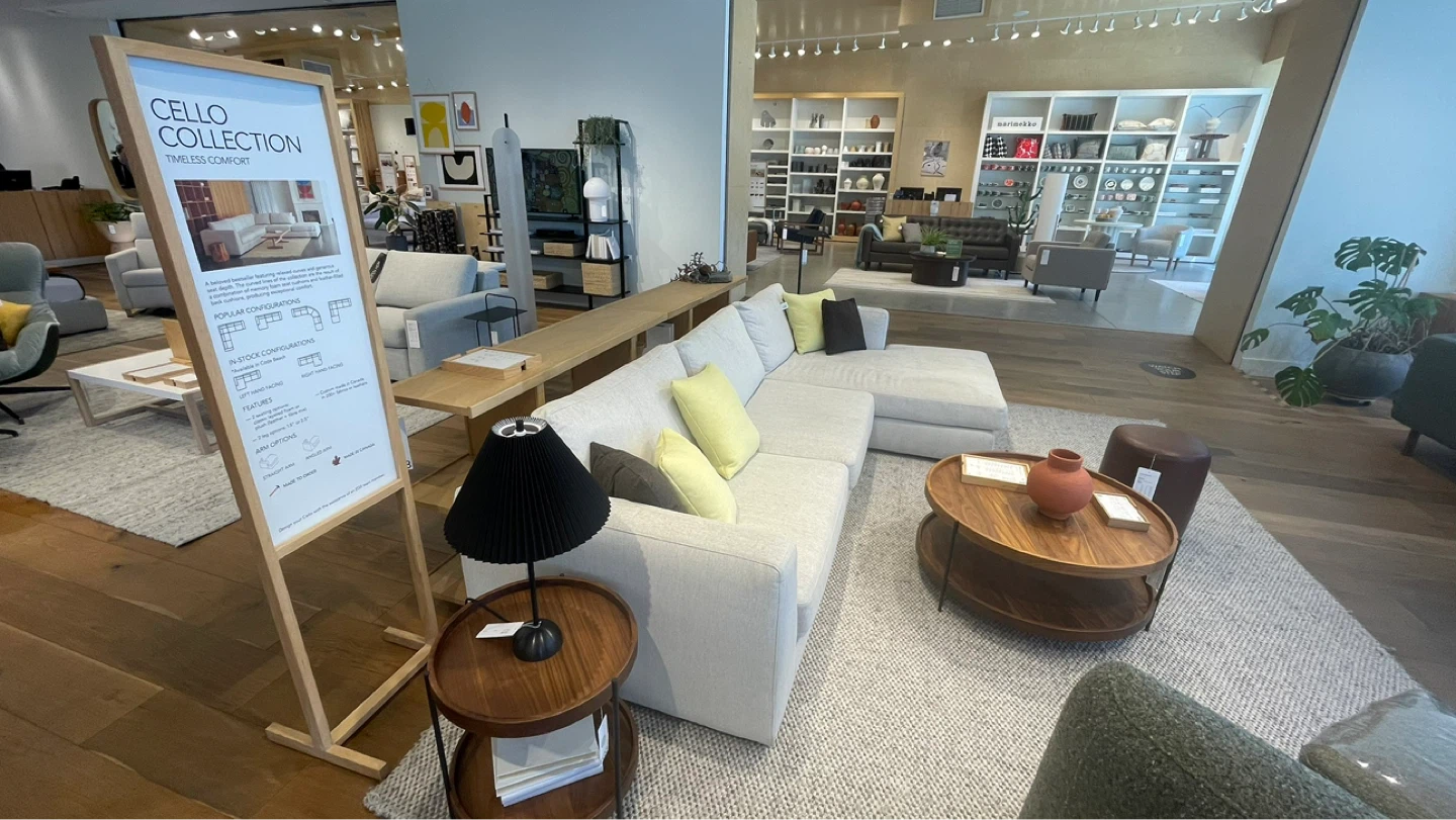 EQ3 Cello 2-Piece Sectional w/ Left Chaise & Ottoman - photo 2