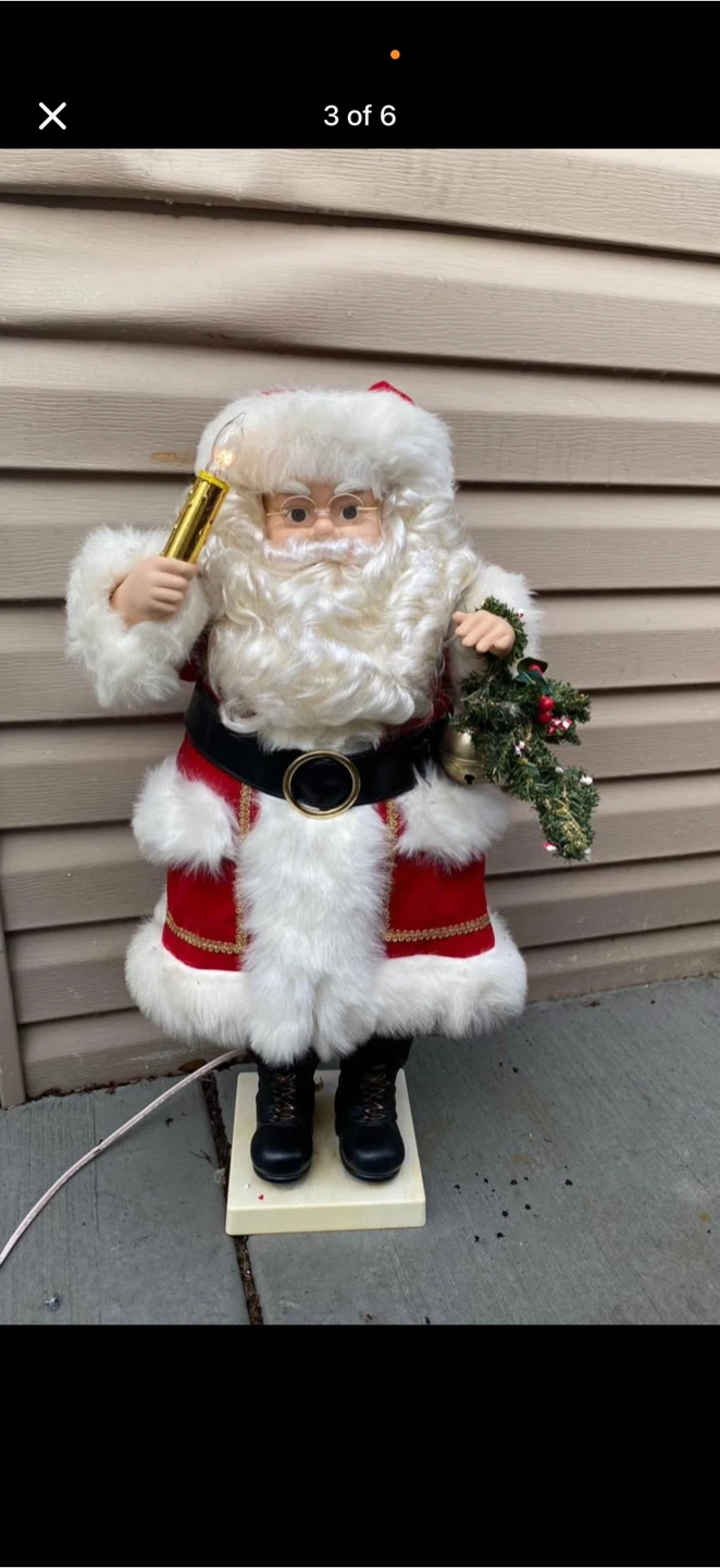 Animated Figure Santa Claus with Box - photo 2