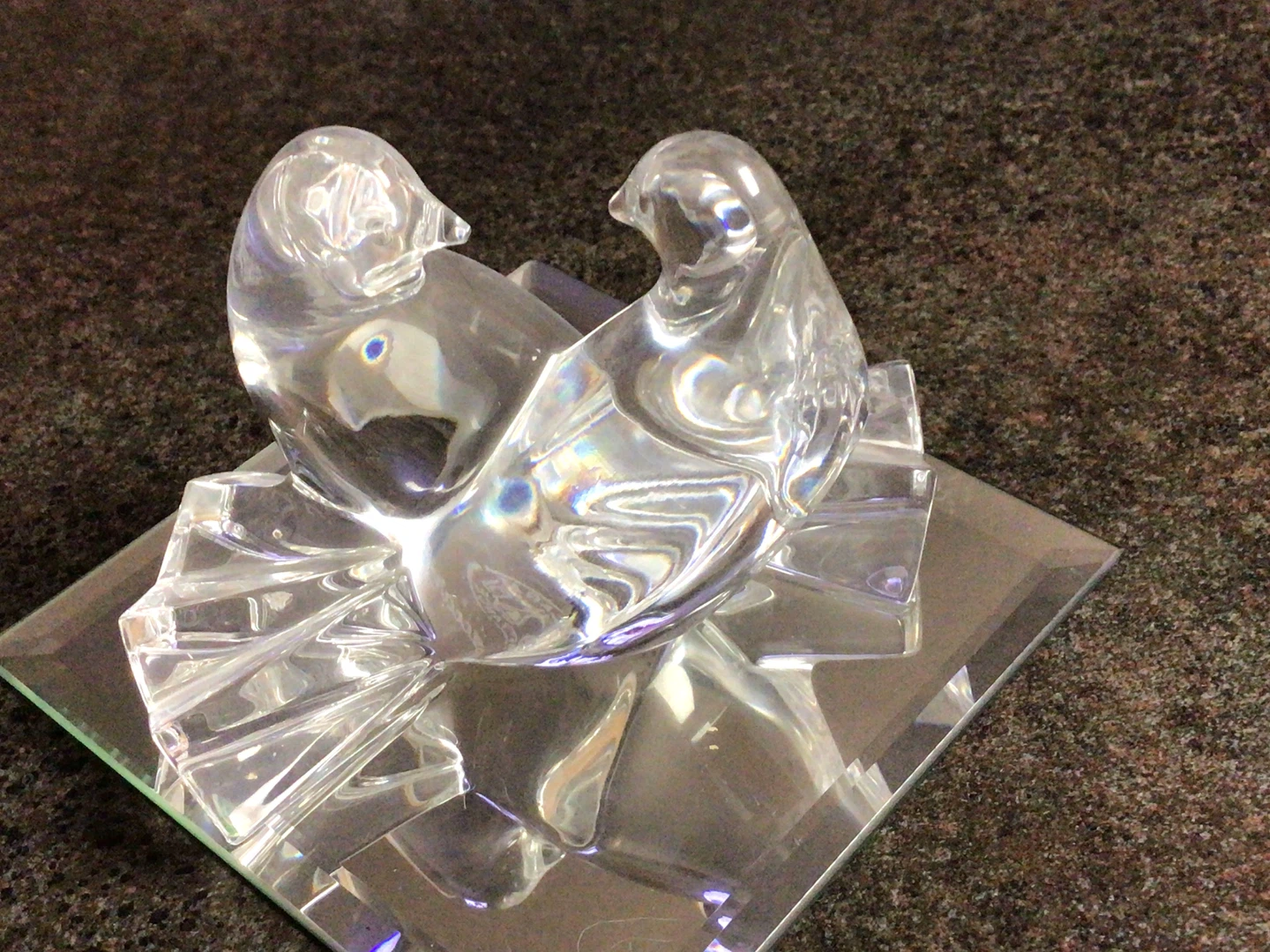 Baccarat Crystal Love Bird Figurine