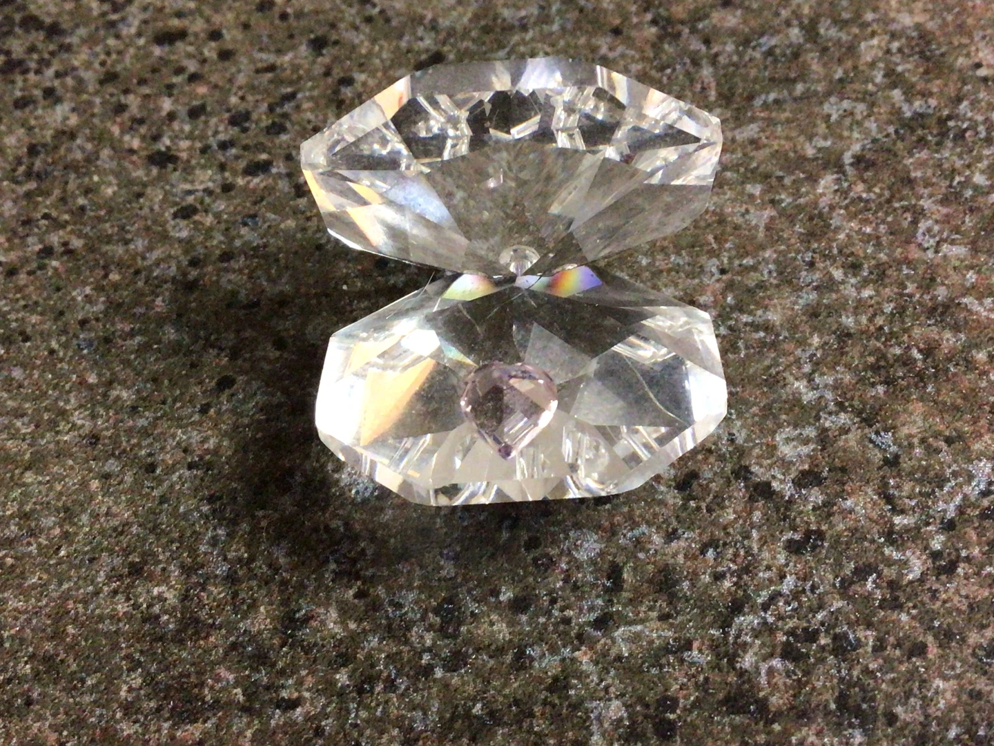 Swarovski Crystal Shell with Pearl Decorative Item