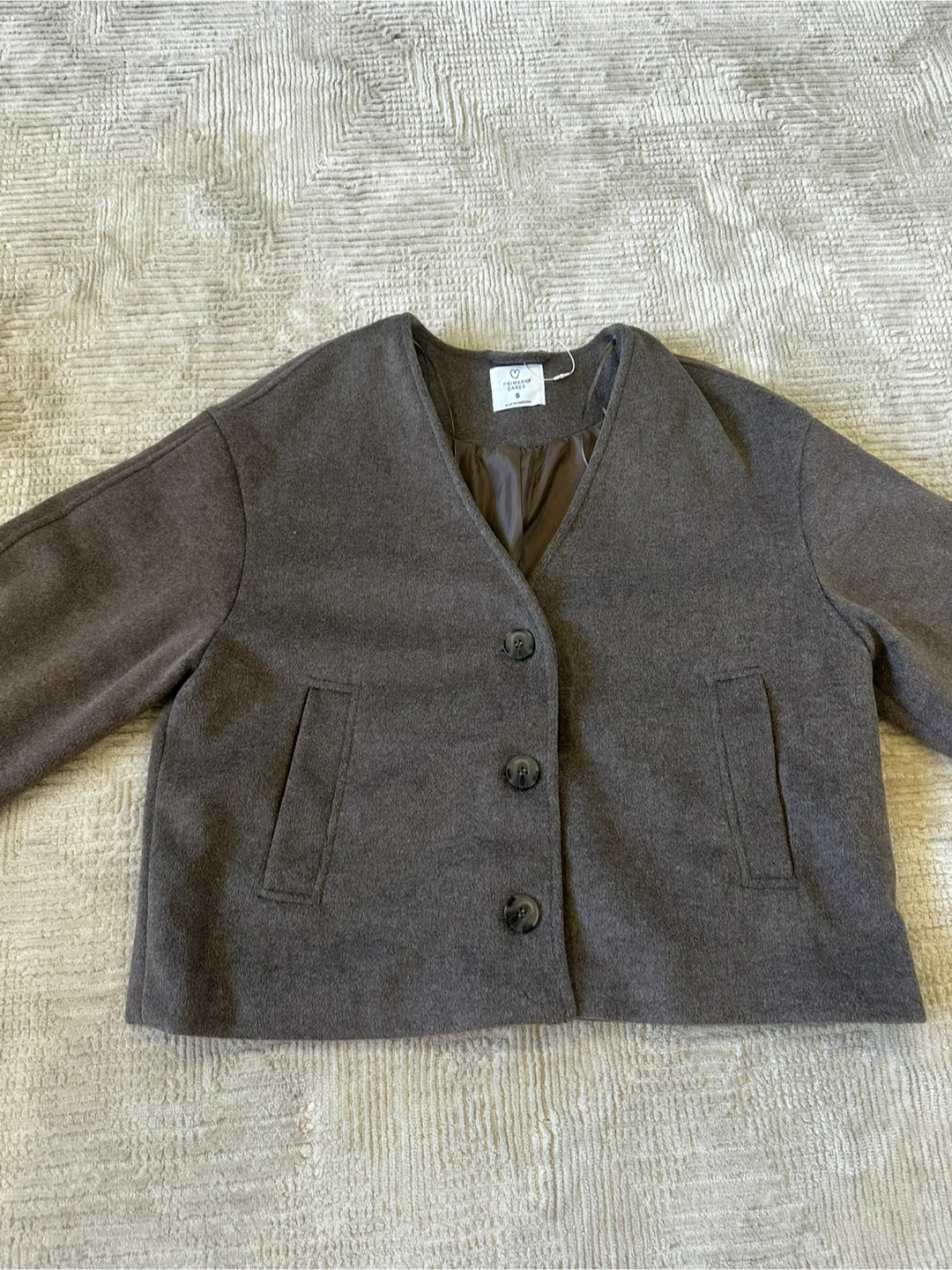 Brown Cropped Jacket - Size S - photo 2