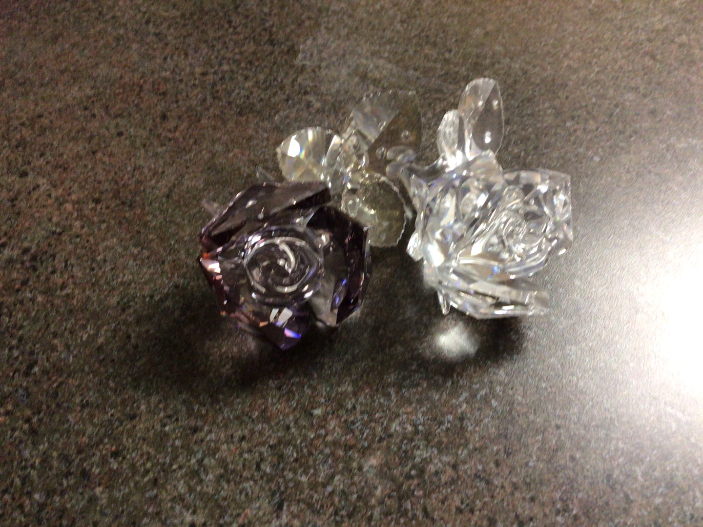 Swarovski Crystal Rose Figurines