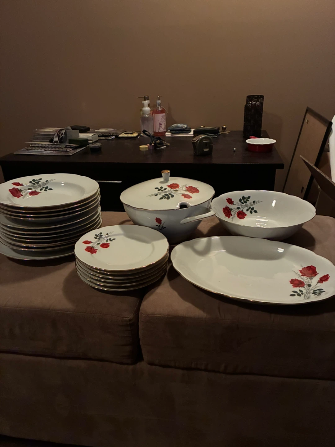 Bovaria Germany Vintage Floral Dinnerware Set