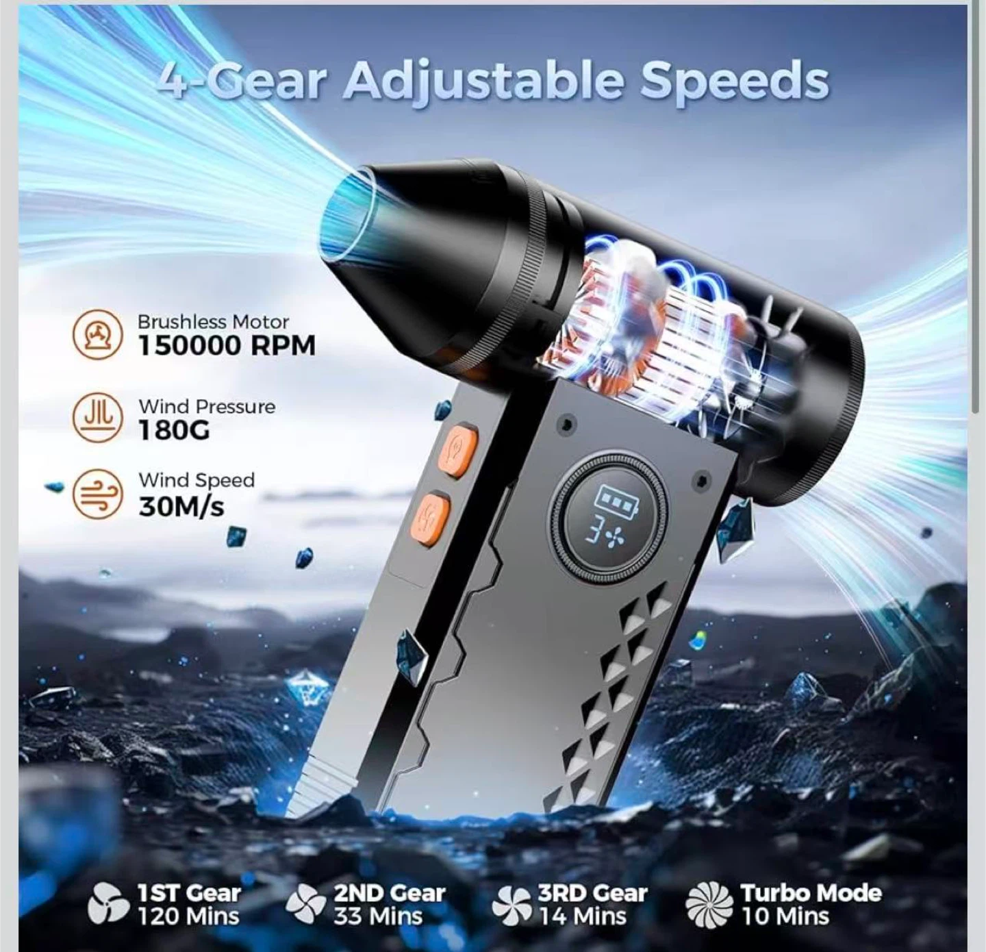 Rechargeable Air Duster - Portable & Powerful - photo 2