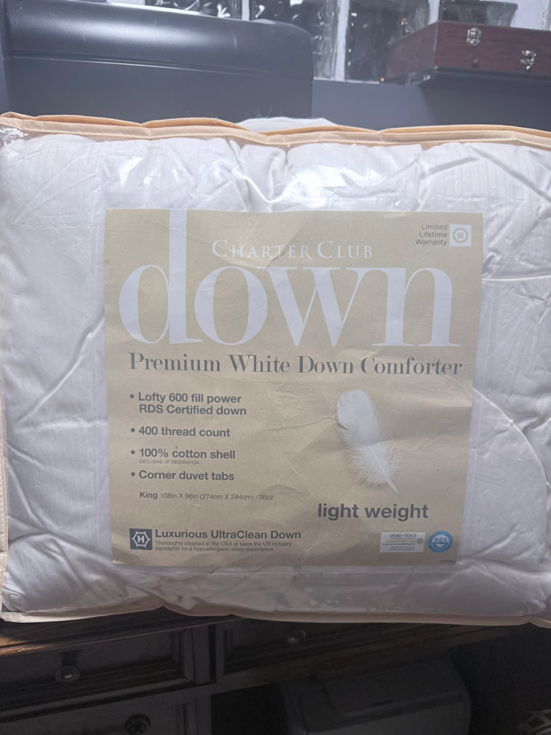 Charter Club Premium White Down Comforter - King Size - photo 2