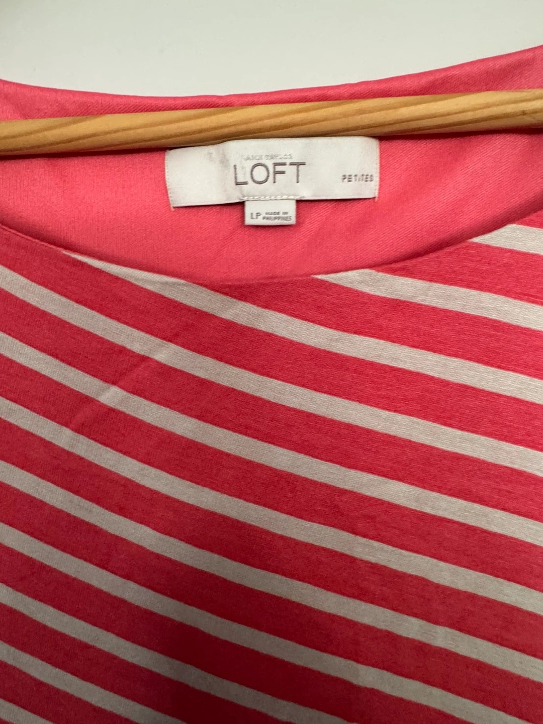 LOFT Striped Coral Dress - Size LP (Petite) - photo 2