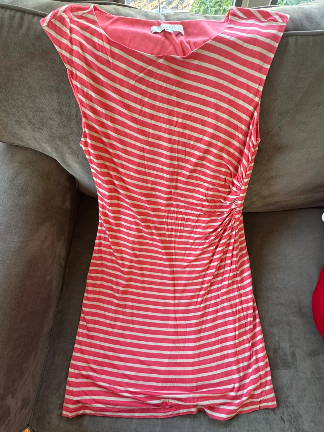 LOFT Striped Coral Dress - Size LP (Petite) - photo 5