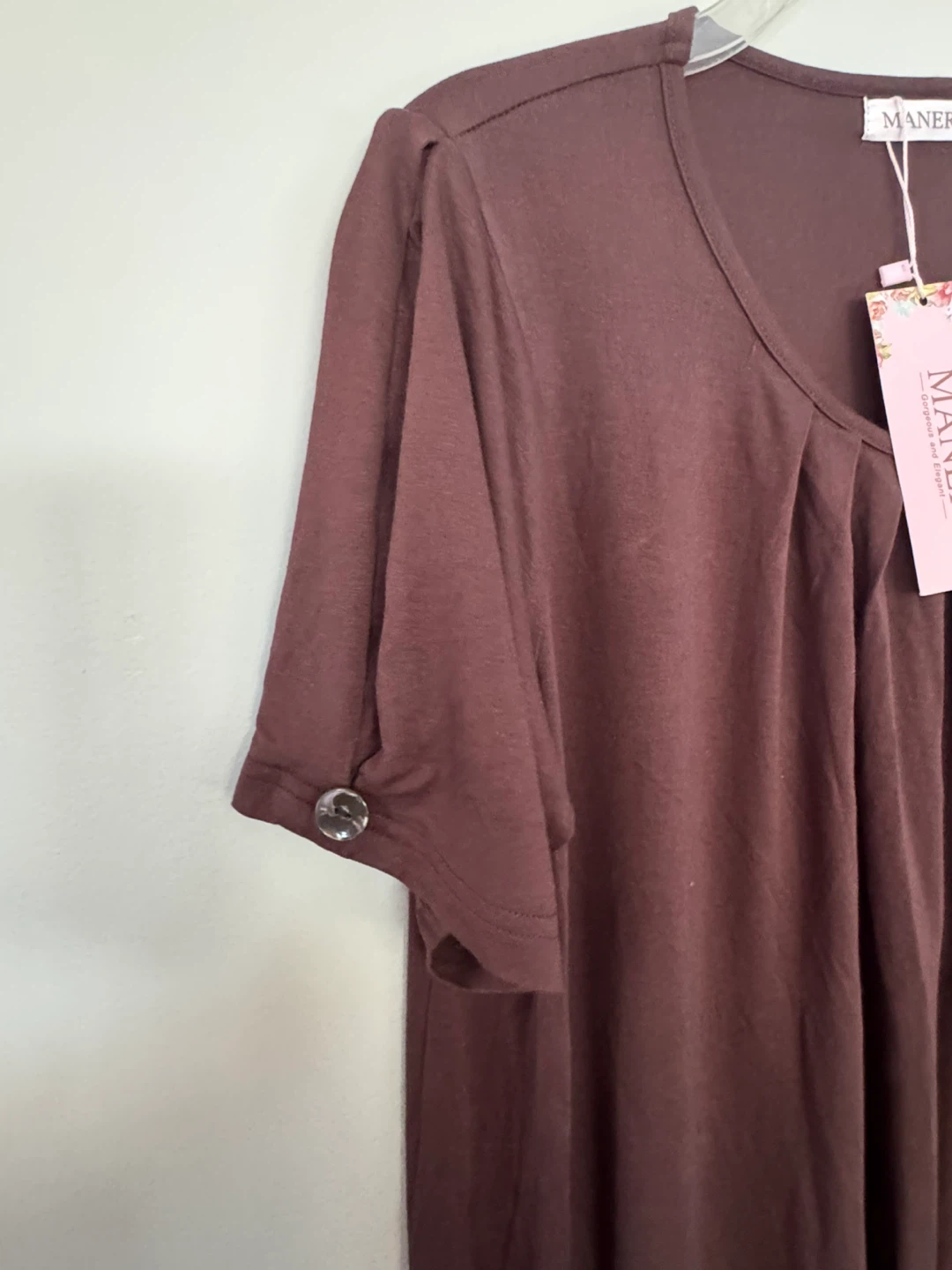 MANER Women’s Brown Tunic Top - Size L - photo 2