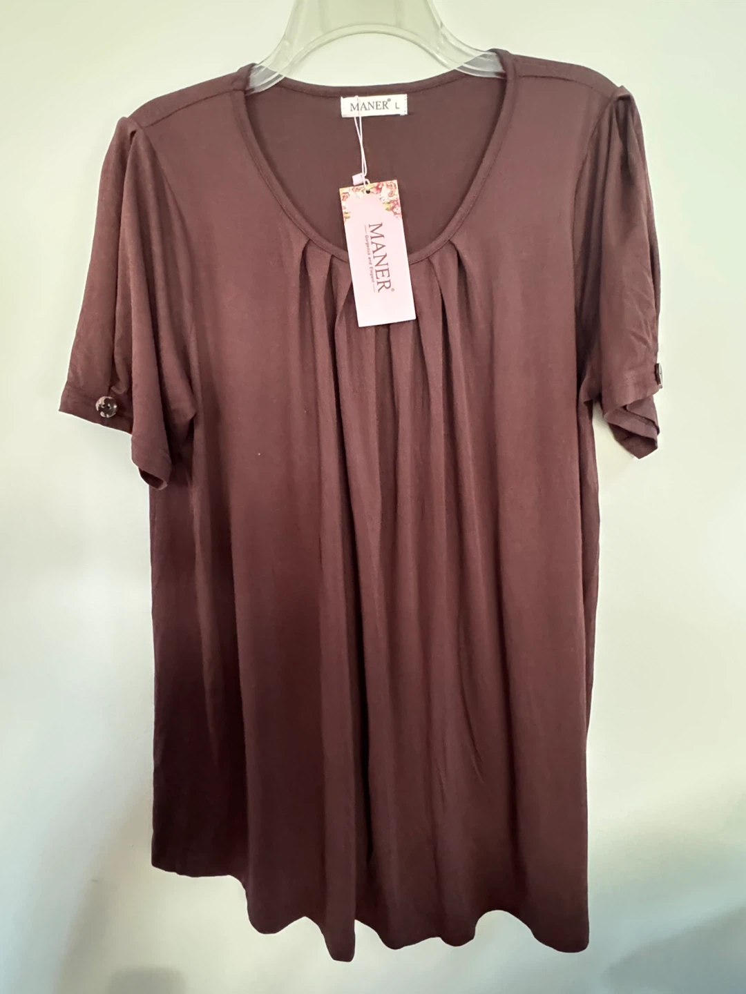 MANER Women’s Brown Tunic Top - Size L