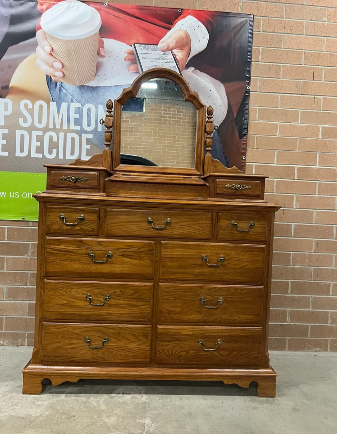 Wooden Dresser with Mirror - Excellent Condition