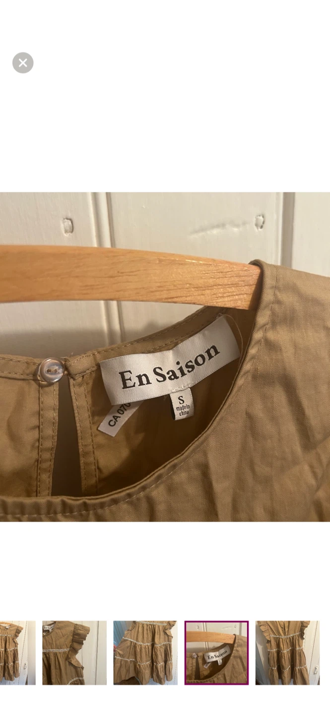 En Saison Beige Tiered Dress Size S - photo 4