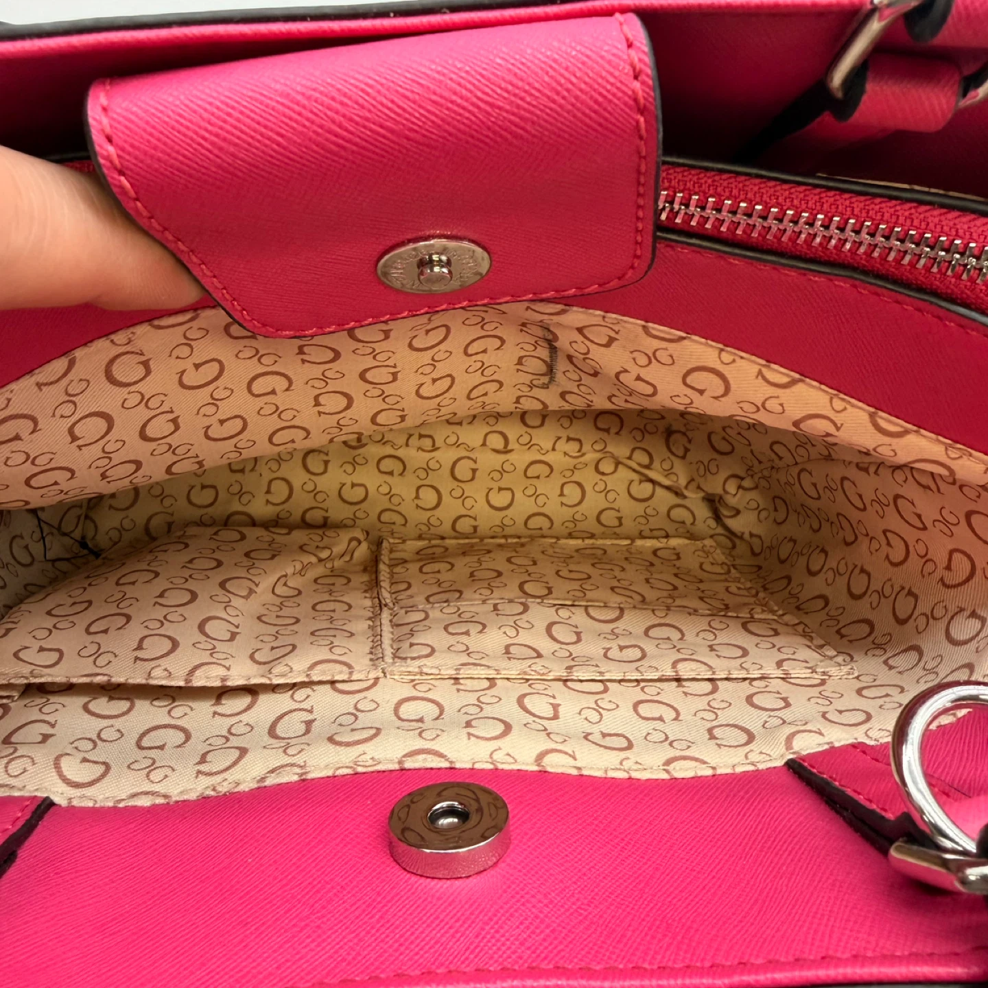 Guess Pink Satchel Bag with Crossbody Strap - photo 3