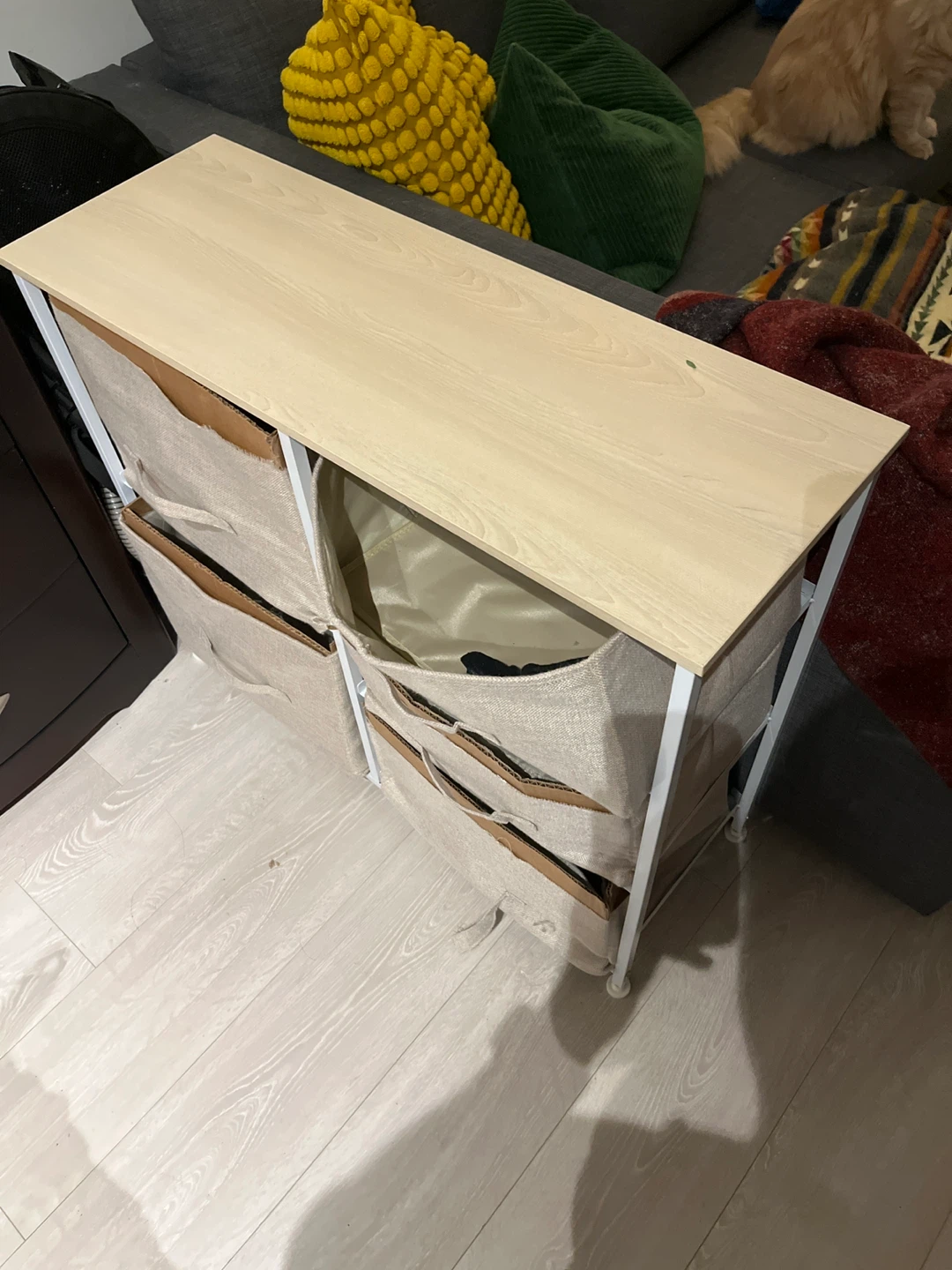 Storage Unit with Fabric Bins - photo 2