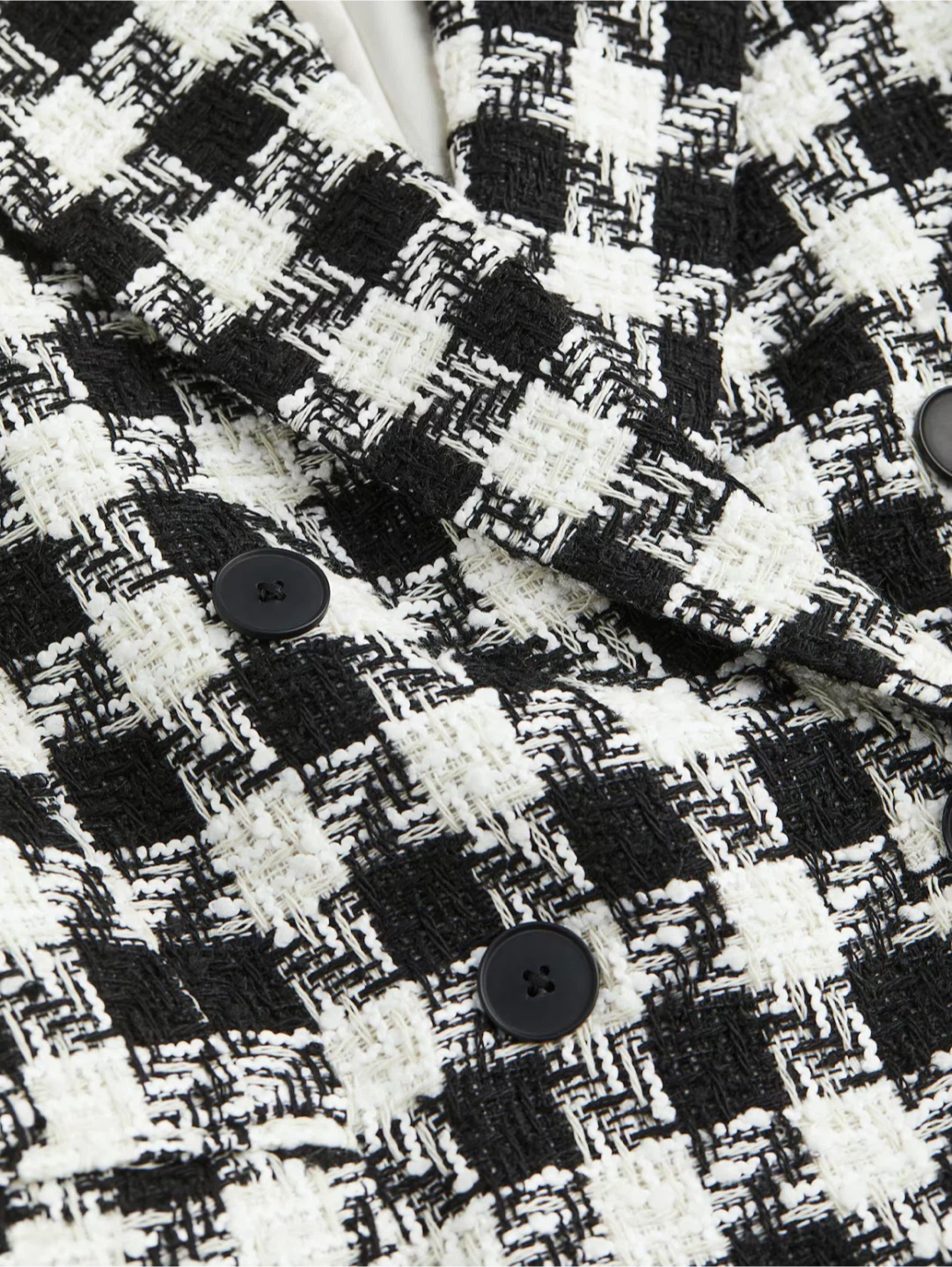 H&M Black and White Checkered Blazer - photo 2