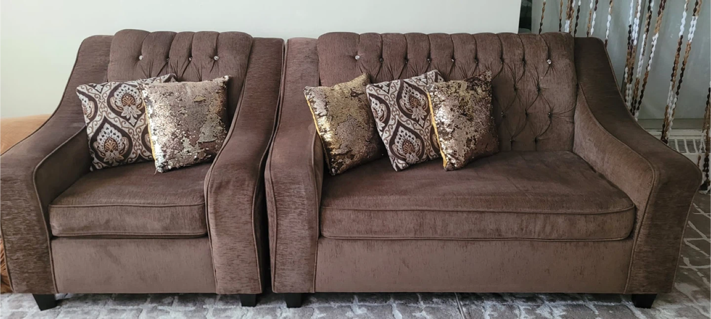 and Brown  Sofa 1 seater 2 seater 3sester