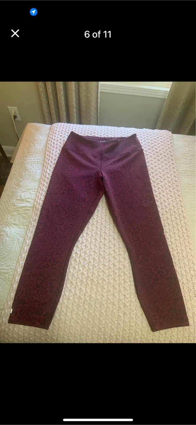 NOBULL Burgundy Leopard Print Leggings - photo 4