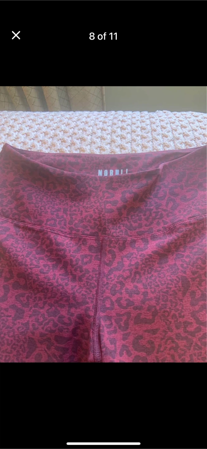 NOBULL Burgundy Leopard Print Leggings - photo 5