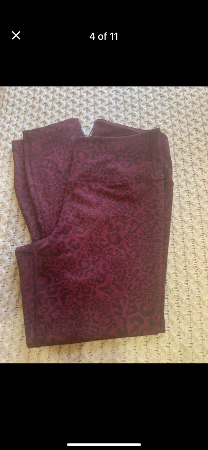 NOBULL Burgundy Leopard Print Leggings - photo 3