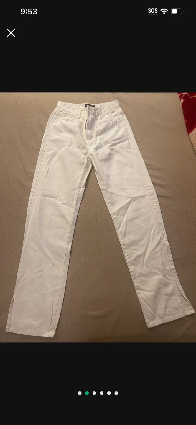 White Split Hem Jeans - photo 2