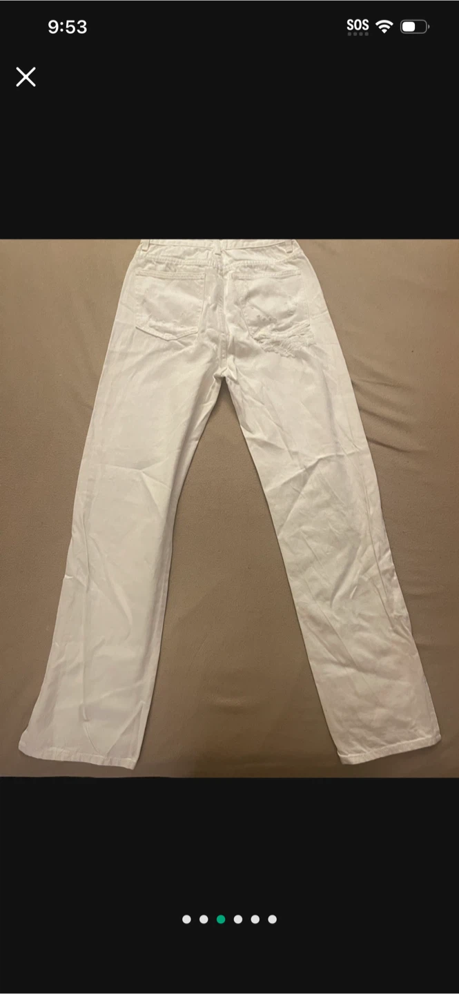 White Split Hem Jeans - photo 3