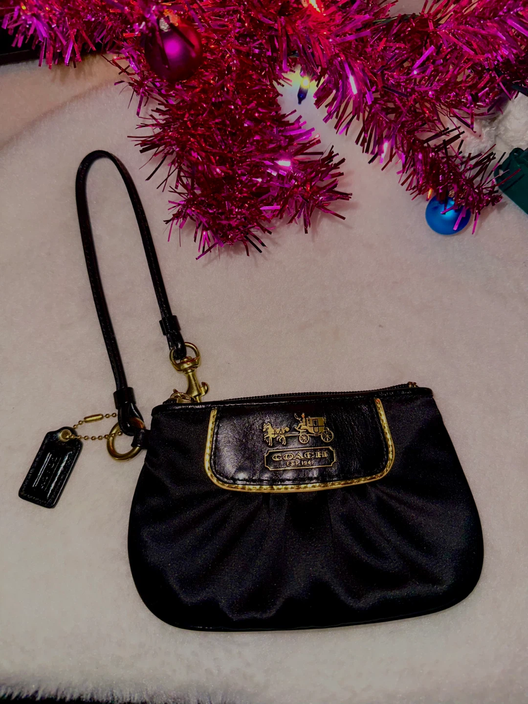 Coach Black Wristlet