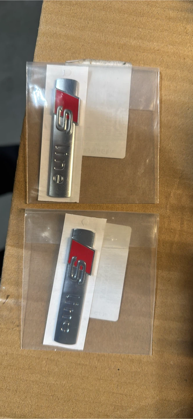 AUDI BRAND NEW S-LINE EMBLEM BADGES QTY: 2