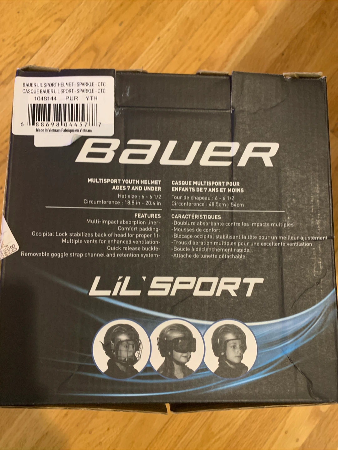 Bauer Lil Skate Youth Helmet - Purple - photo 4