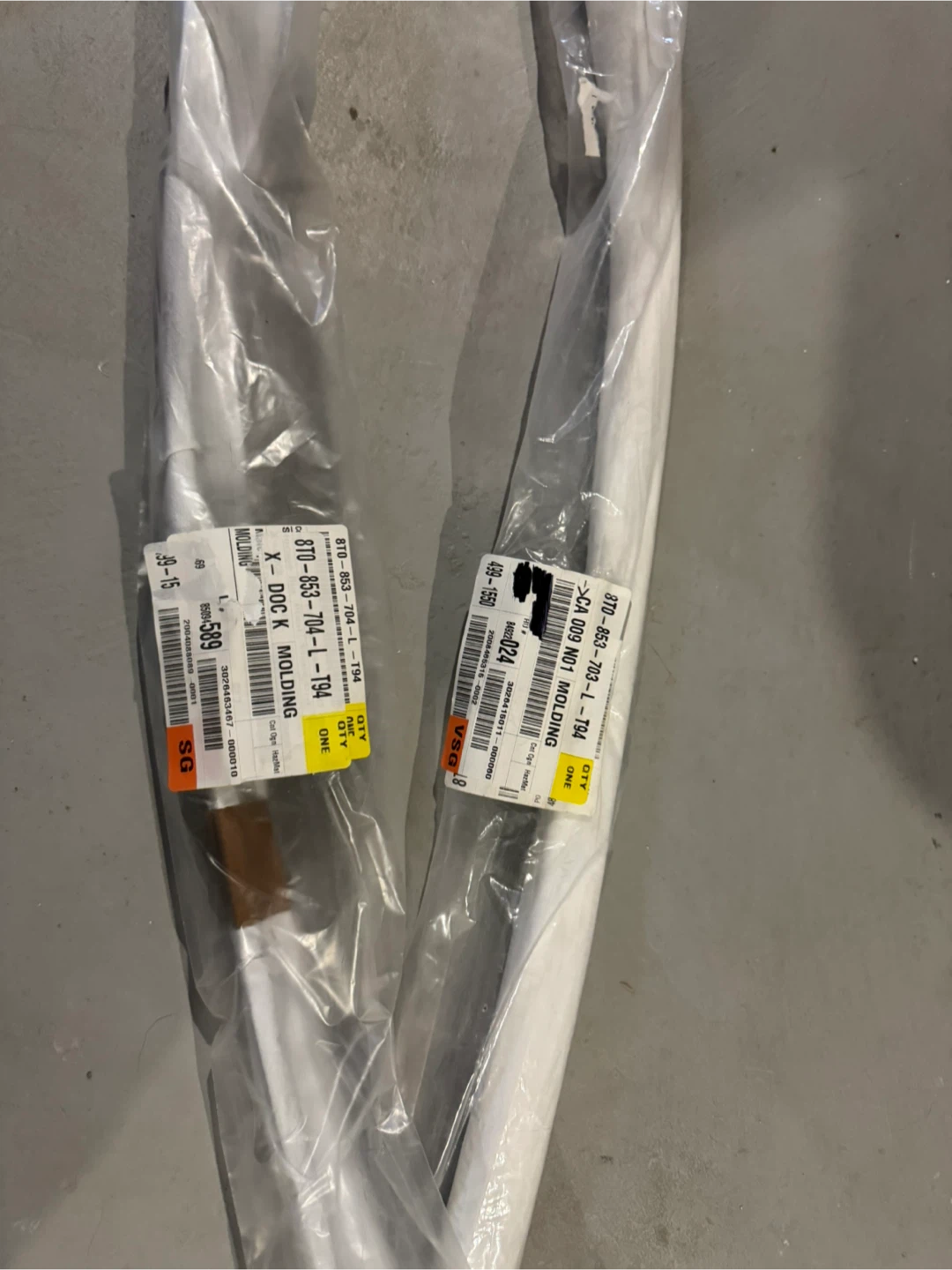 AUDI A5-S5-RS5  ROOF DRIP MOLDINGS BRAND NEW SEALED QTY:2 - photo 3