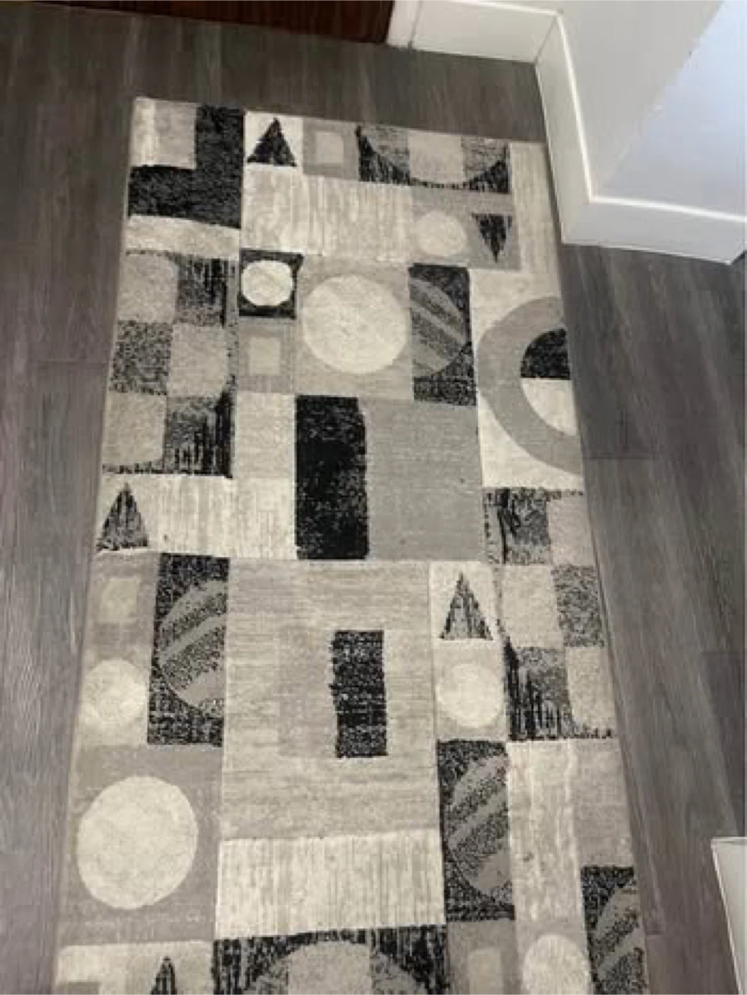 Geometric Area Rug - Grey, Black, White - photo 5
