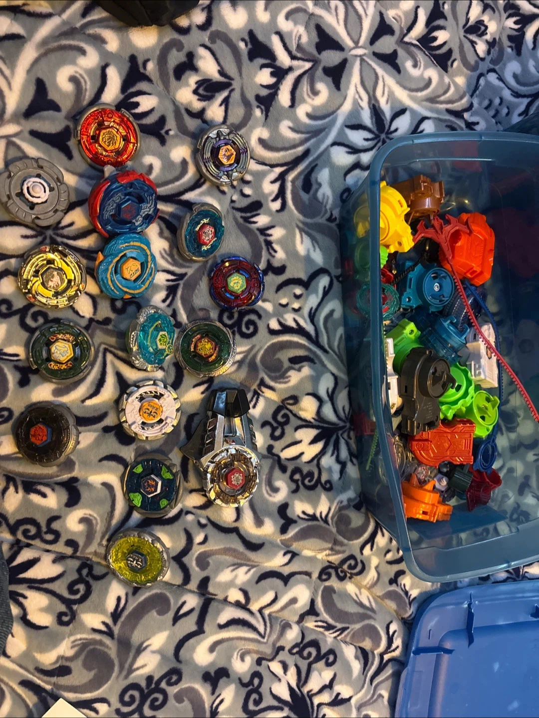 Beyblades Lot with Launcher & Parts