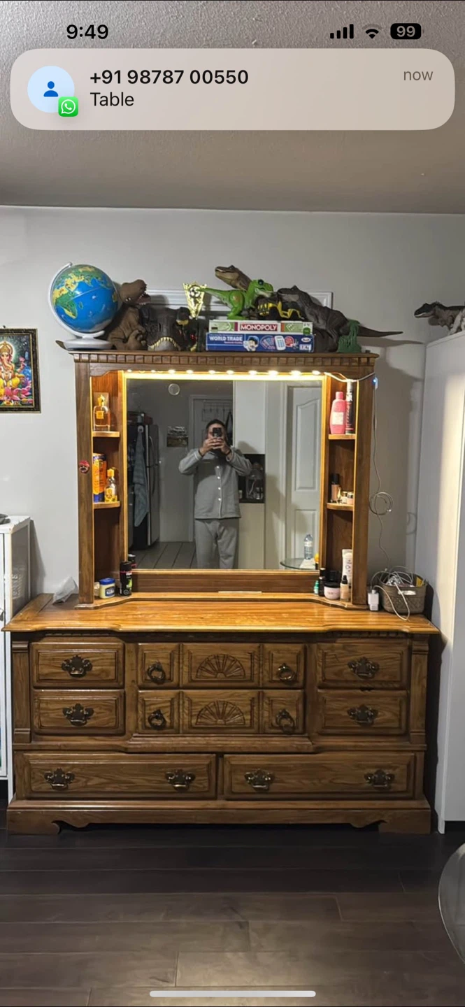 Wood Dresser with Mirror - photo 4