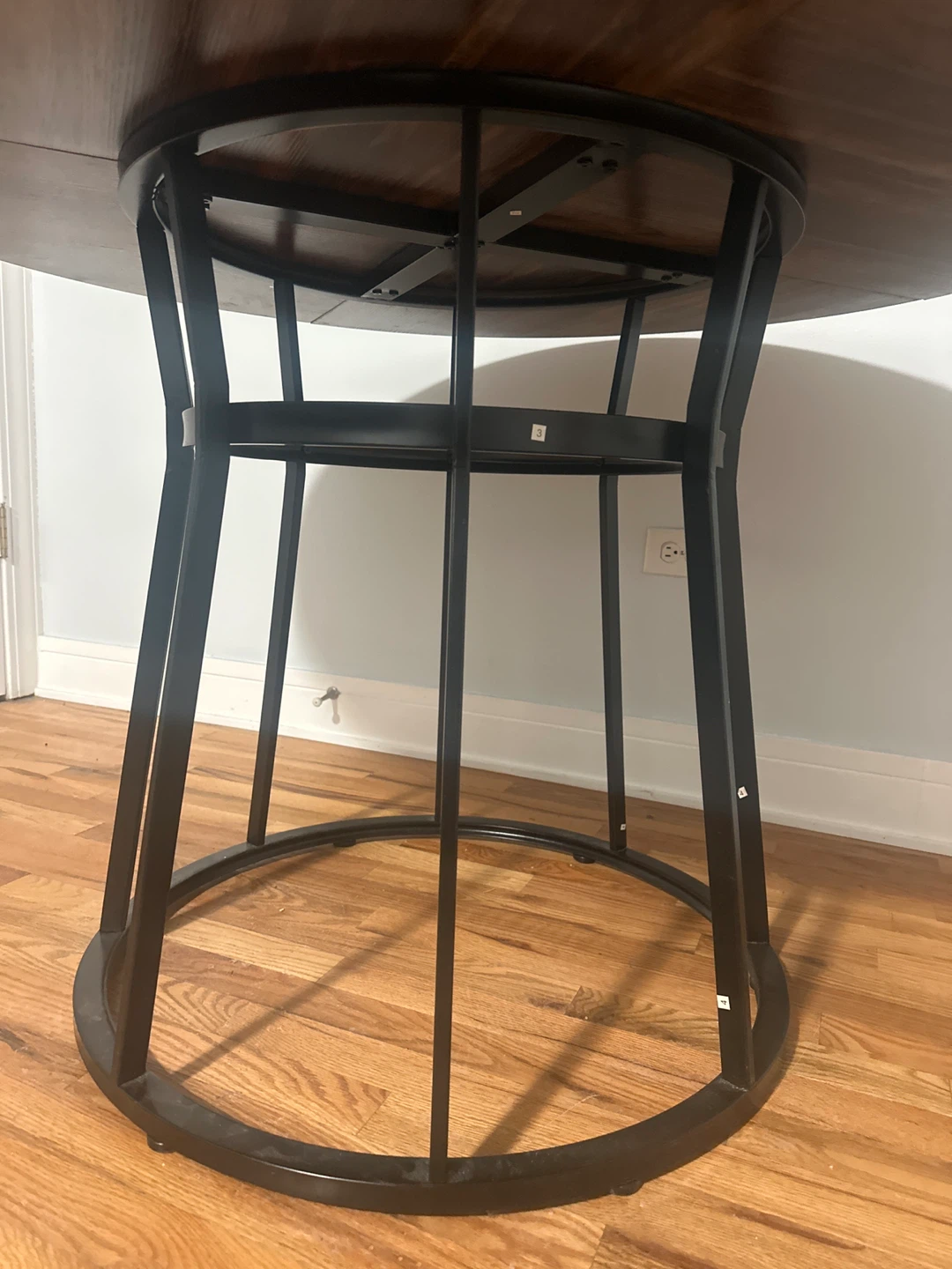Round Dining Table - Wood & Metal - photo 2