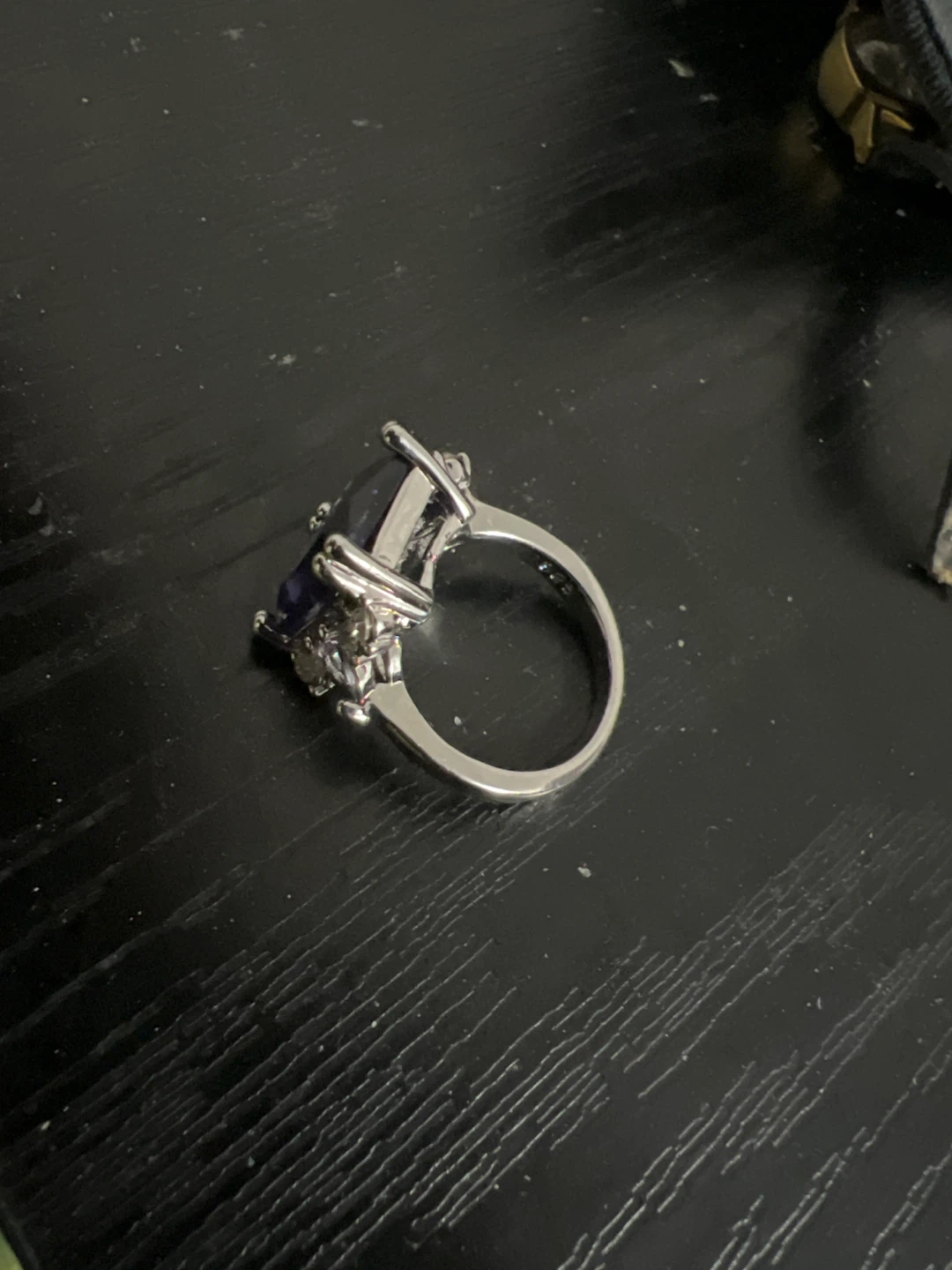Silver Ring with Purple Stone
