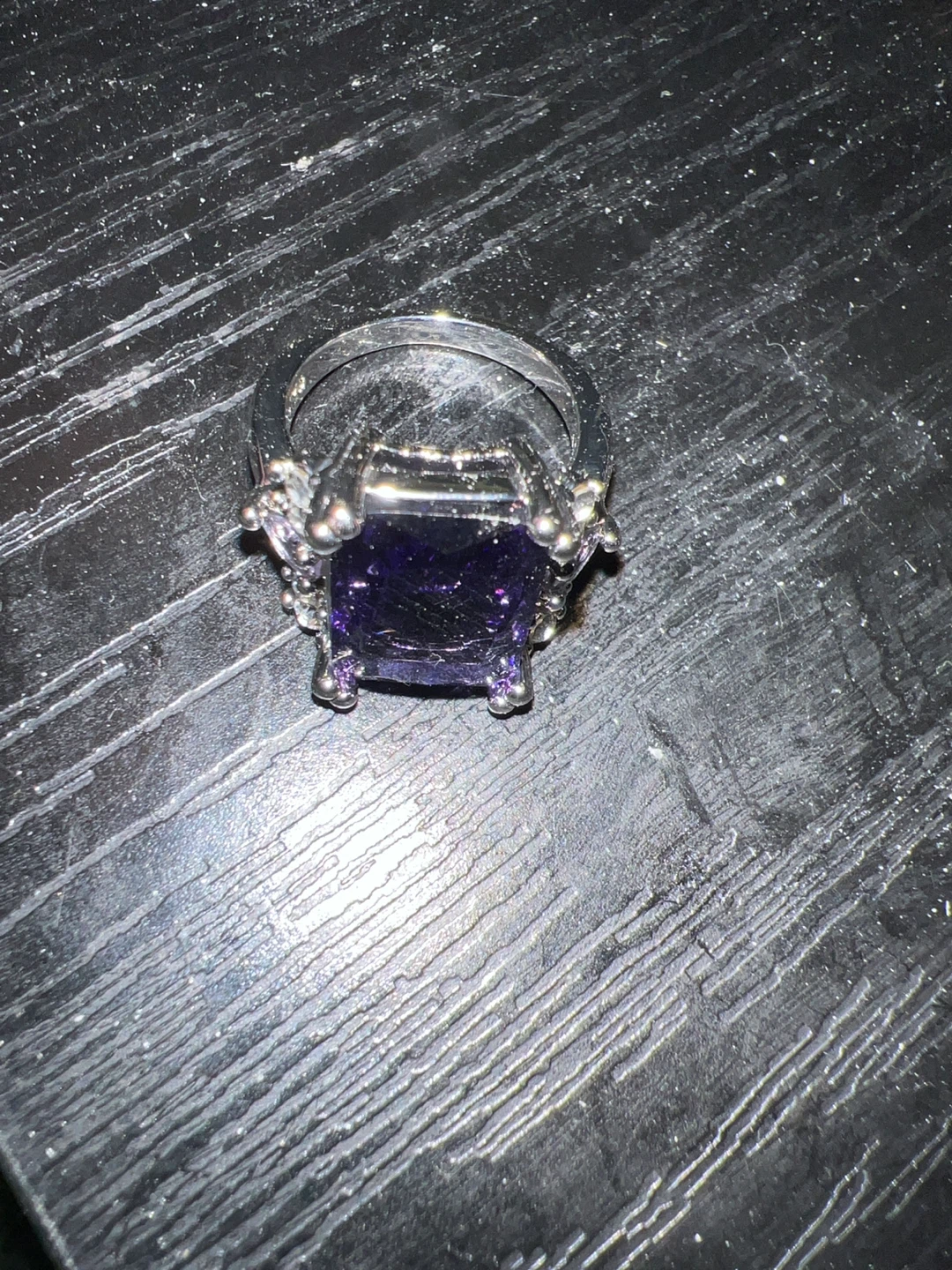 Silver Ring with Purple Stone - photo 3
