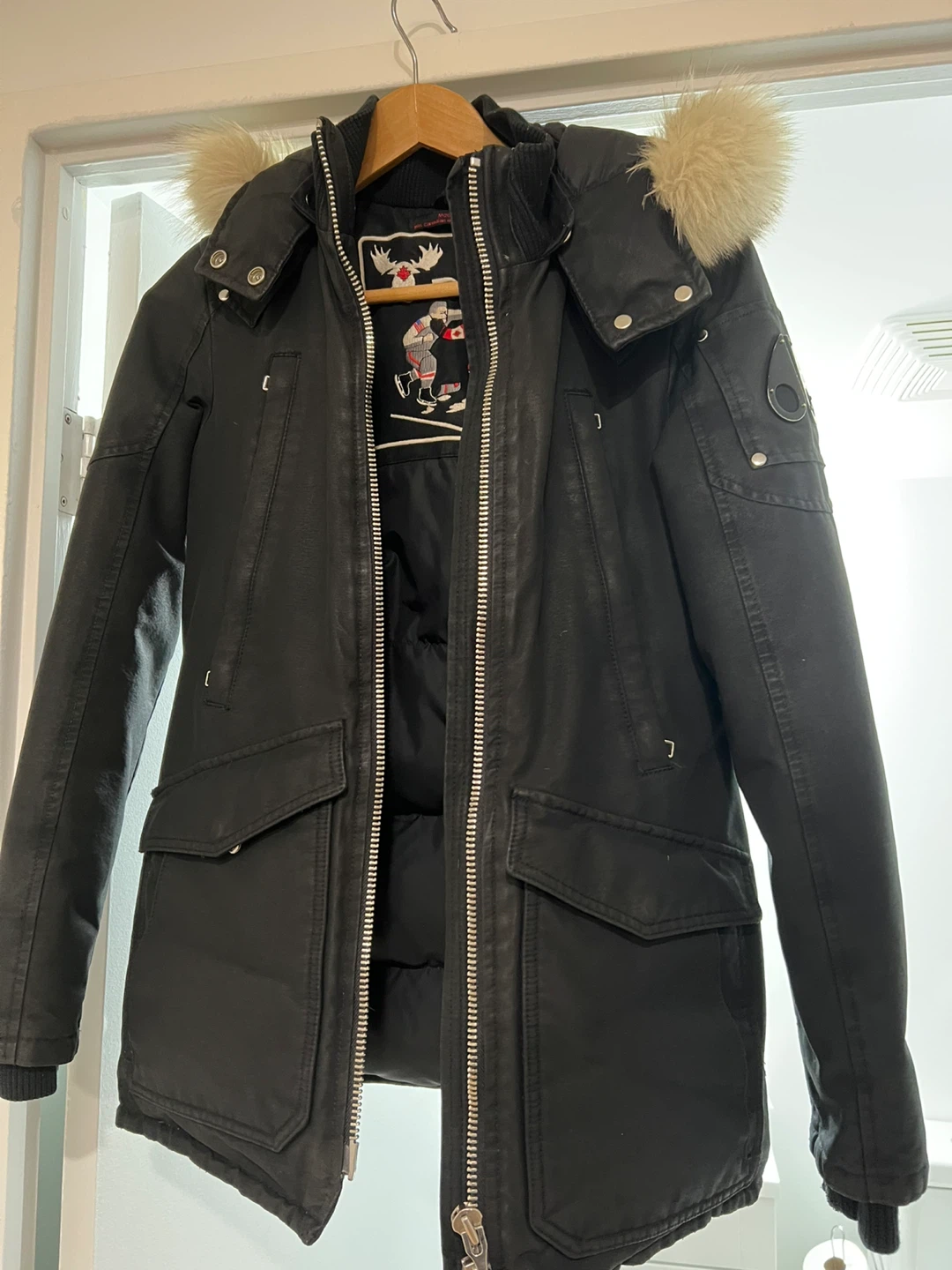 Moose Knuckles Black Winter Jacket