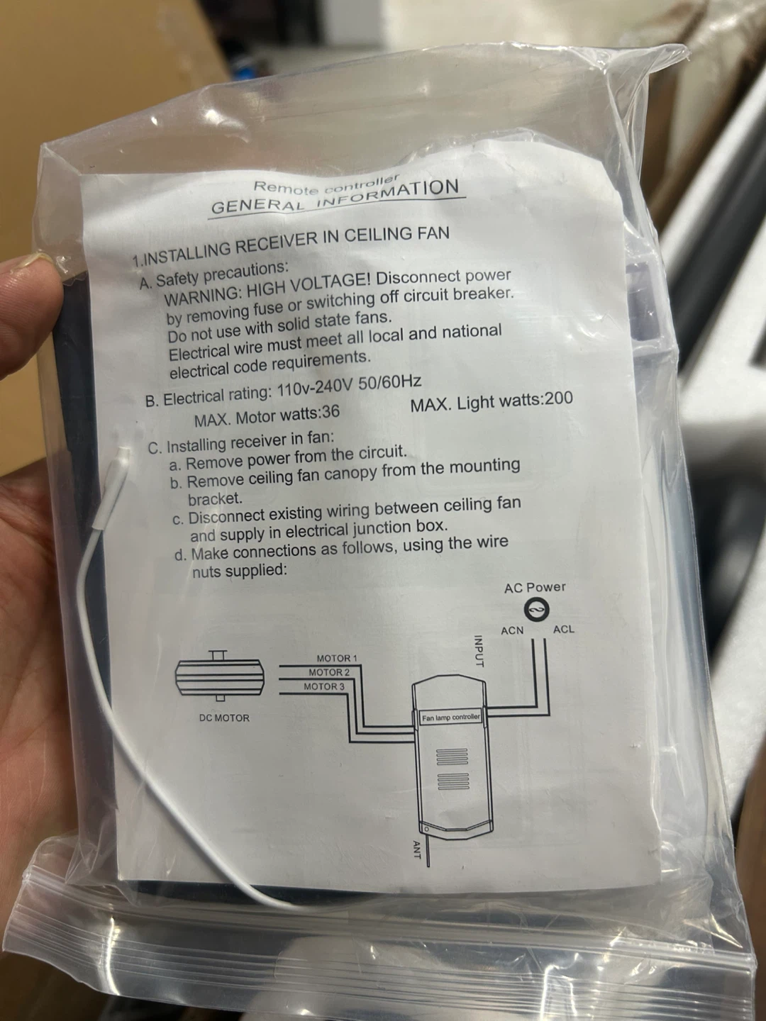 New 45W Ceiling Fan with Remote Controller - photo 4