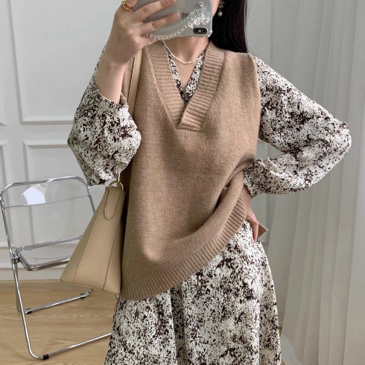 Beige Knit Vest - photo 2