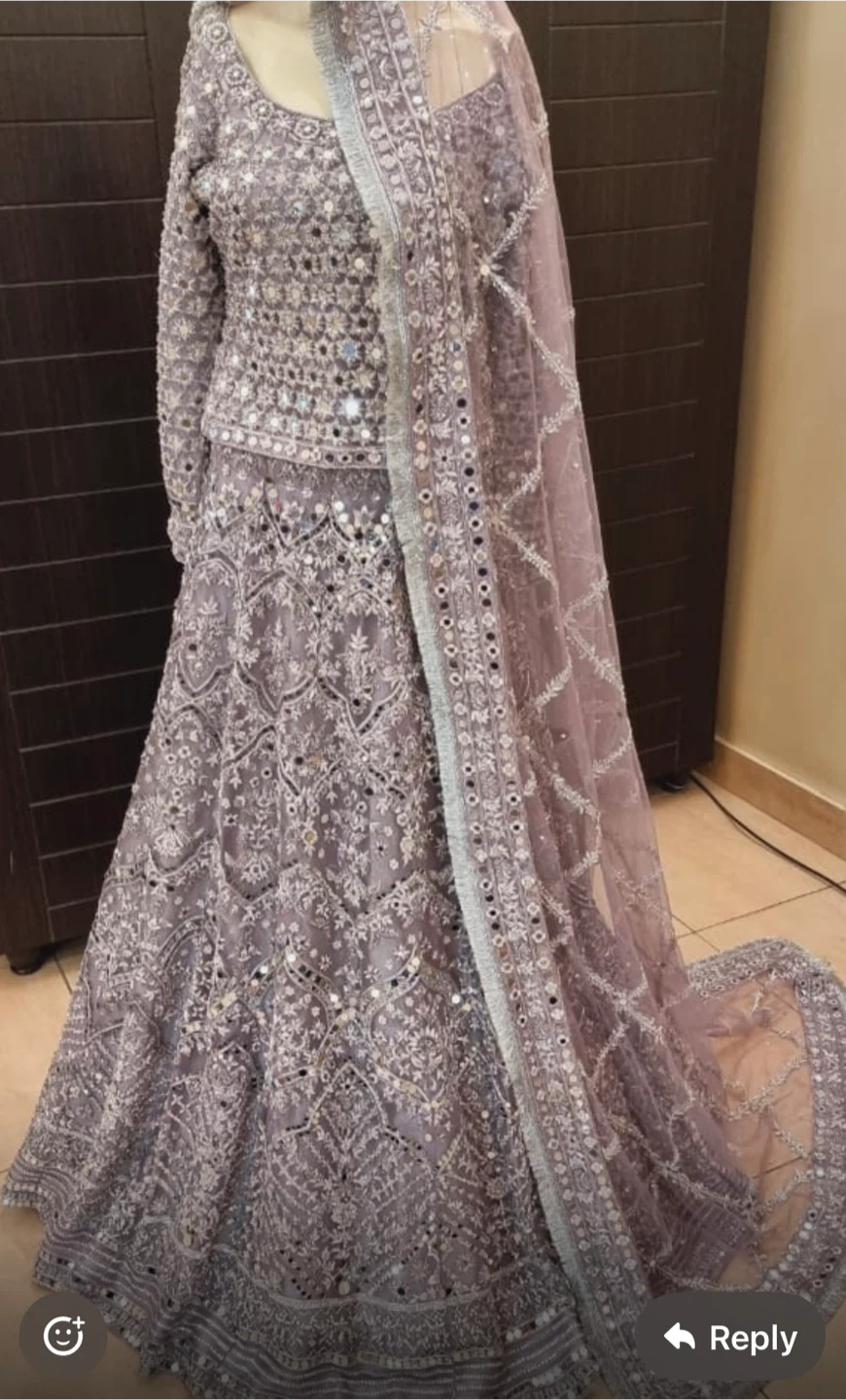 Lilac Embellished Lehenga Choli Set - photo 2