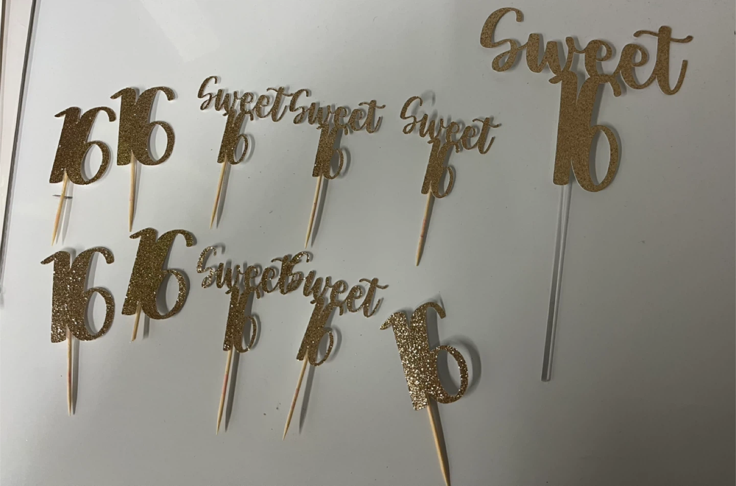 Sweet 16 cake topper and cupcake toppers - photo 3